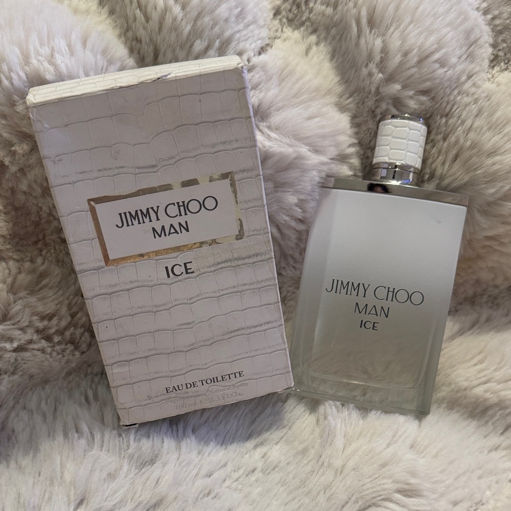 Jimmy Choo Man Ice - Frosted White and Silver Bottle
